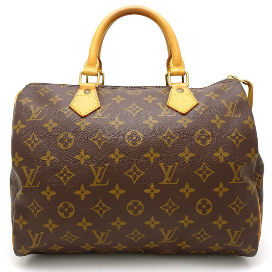 Louis Vuitton Monogram Speedy 30 Handbag Brown