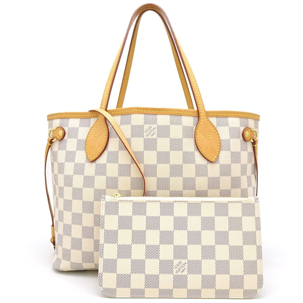 Louis Vuitton Damier Azur Neverfull PM Shoulder Bag