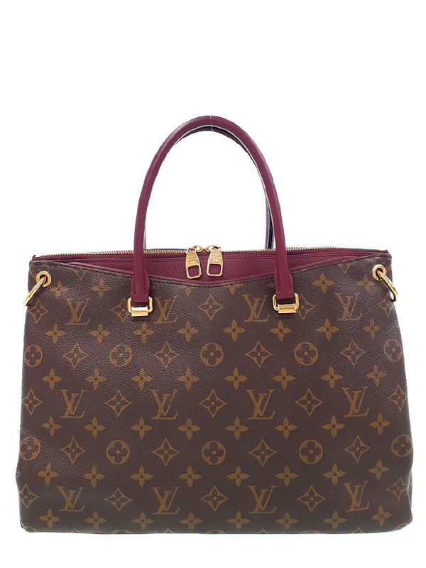 Louis Vuitton Monogram Pallas Handbag Purple Monogram Canvas Calf Leather