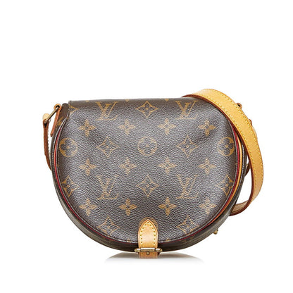 Louis Vuitton Monogram Tambourine Crossbody Shoulder Bag Brown