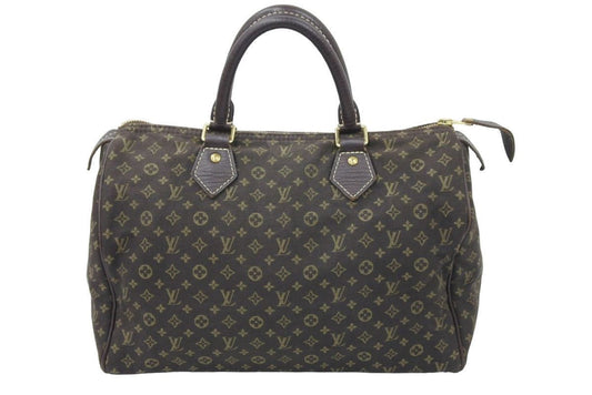 Louis Vuitton Handbag Monogram Minilan Speedy 30 Canvas Ebene Brown