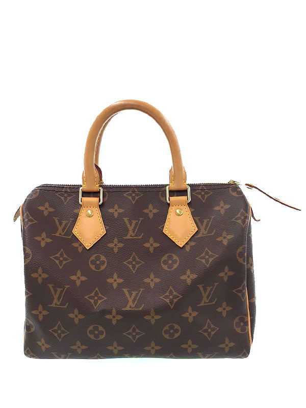 Louis Vuitton Monogram Speedy 25 Handbag Brown