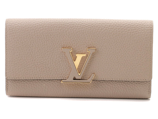 Louis Vuitton Portefeuille Capucines Taurillon Galle  Long Wallet