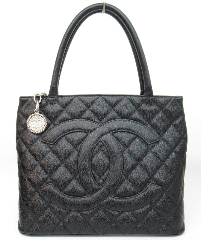 Chanel Reissue Tote Silver Metal Fittings Caviar Skin Black