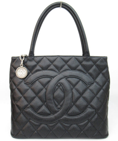 Chanel Reissue Tote Silver Metal Fittings Caviar Skin Black