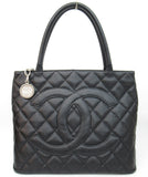 Chanel Reissue Tote Silver Metal Fittings Caviar Skin Black