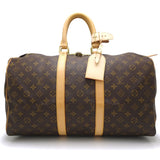 Louis Vuitton Monogram  Keepall 45 Boston Bag Brown