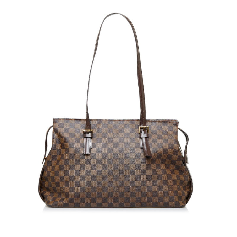 Louis Vuitton Damier Ebene Chelsea Tote Bag Shoulder Bag Brown
