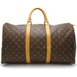 Louis Vuitton Monogram Keepall 50 Boston Bag Brown