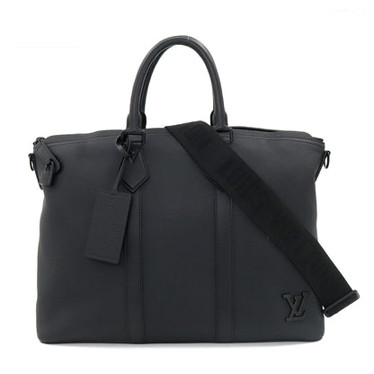 Louis Vuitton Aerogram Lockit Tote Shoulder Bag Leather Black
