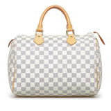 Louis Vuitton Damier Azur Speedy 30 Handbag Mini Boston Bag White