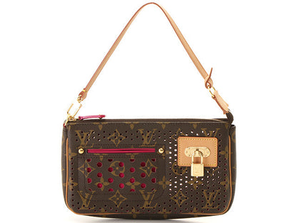 Louis Vuitton Pochette Accessoire Monogram Perfo Fuchsia