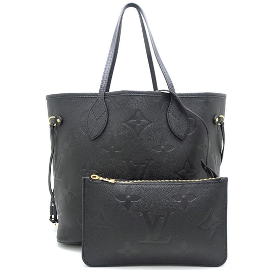 Louis Vuitton Neverfull MM Tote Bag Monogram Implant Noir