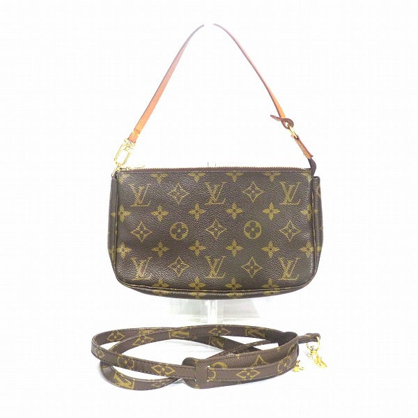 Louis Vuitton Monogram Pochette Accessoire Shoulder Bag Brown
