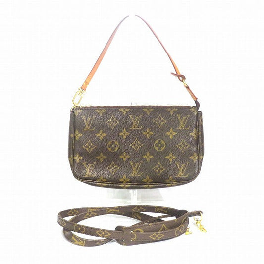 Louis Vuitton Monogram Pochette Accessoire Shoulder Bag Brown