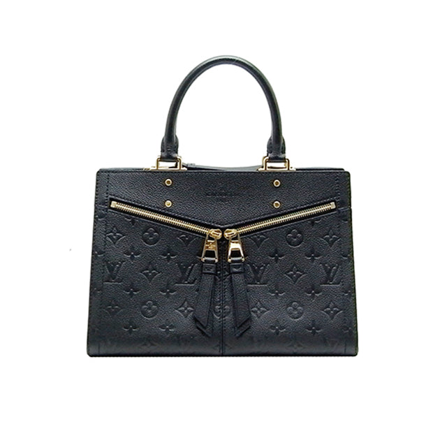 Louis Vuitton Three PM Hand Bag Monogram Implant Noir Black