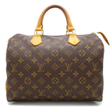 Louis Vuitton Monogram Speedy 30 Handbag Brown