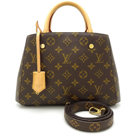 Louis Vuitton Monogram Montaigne BB 2Way Bag Brown