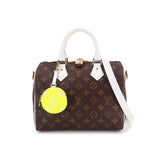 Louis Vuitton Monogram Speedy Bandouliere 25 Shoulder Bag Brown White