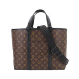Louis Vuitton Macassar Weekend Tote PM Shoulder Bag Black