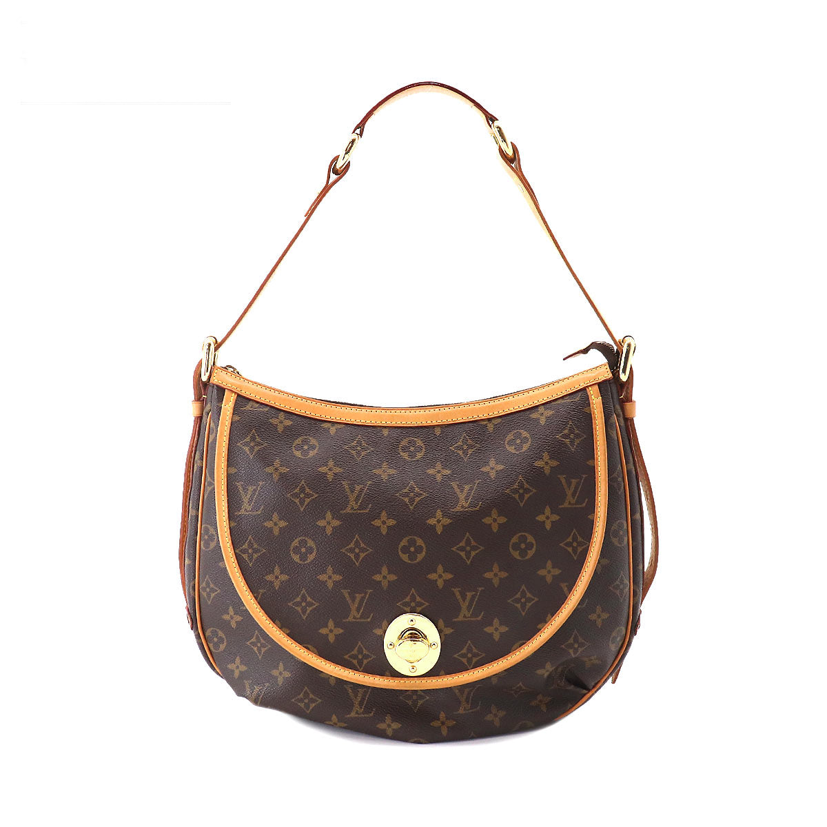 Louis Vuitton Monogram Tulum GM Shoulder Bag Brown Gold Hardware