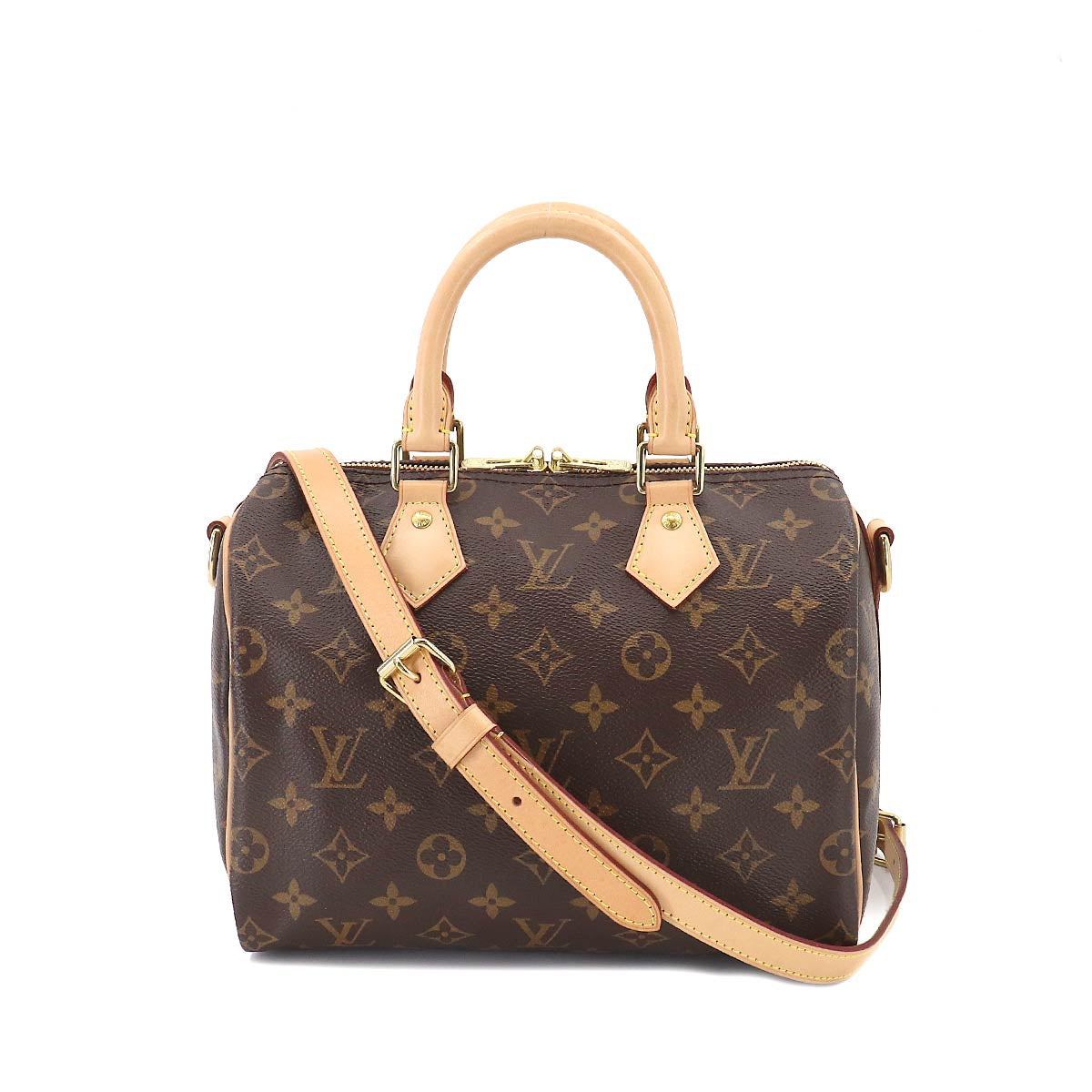 Louis Vuitton Monogram Speedy Bandouliere 25 Shoulder Bag Brown