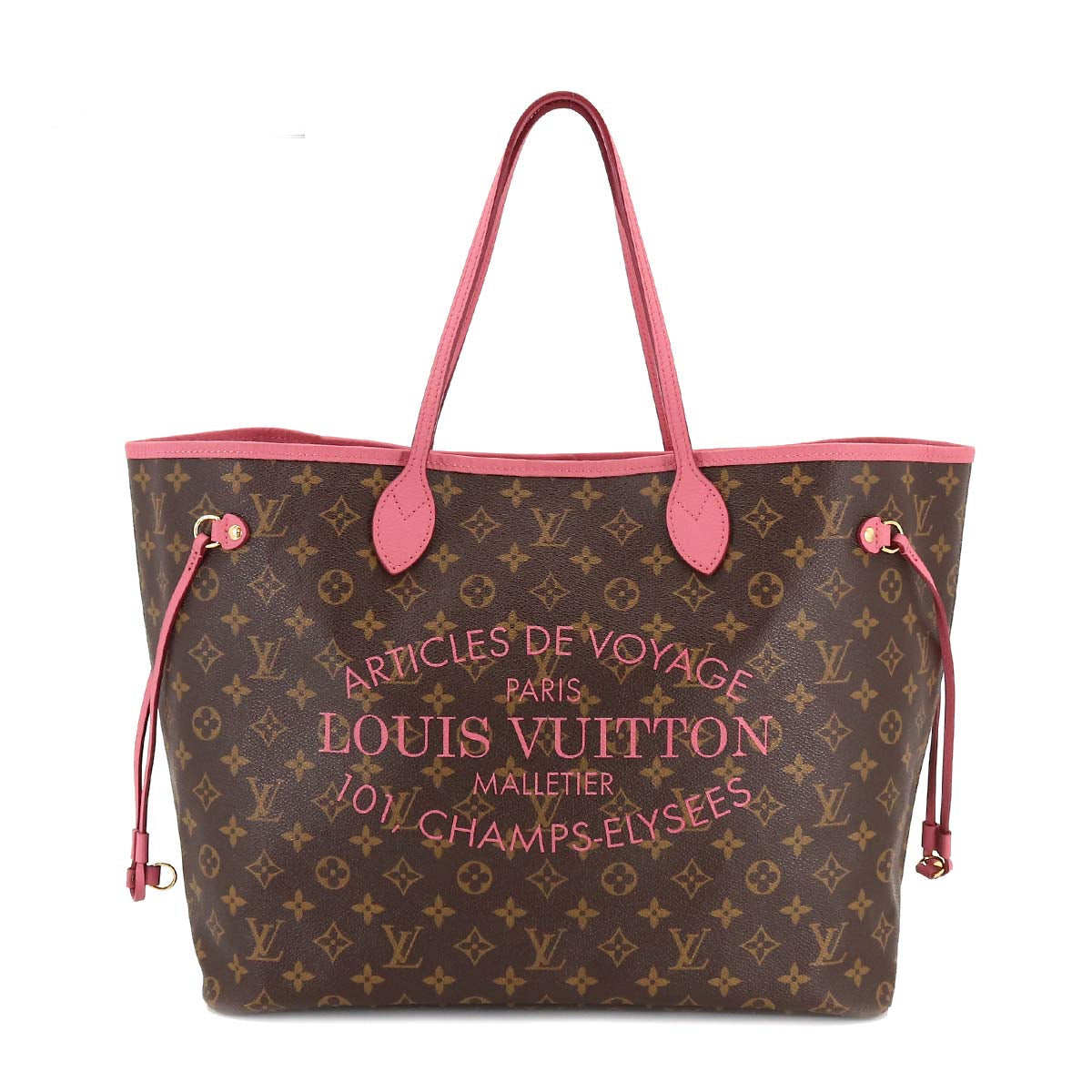 Louis Vuitton Monogram Ikat Flower Neverfull GM Tote Bag Rose Velour