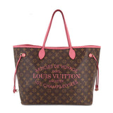 Louis Vuitton Monogram Ikat Flower Neverfull GM Tote Bag Rose Velour