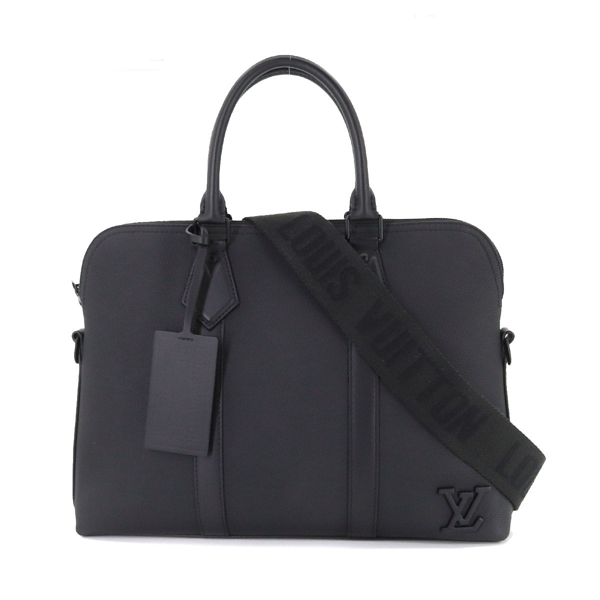 Louis Vuitton Aerogram Takeoff Shoulder Bag Leather Black