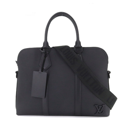 Louis Vuitton Aerogram Takeoff Shoulder Bag Leather Black
