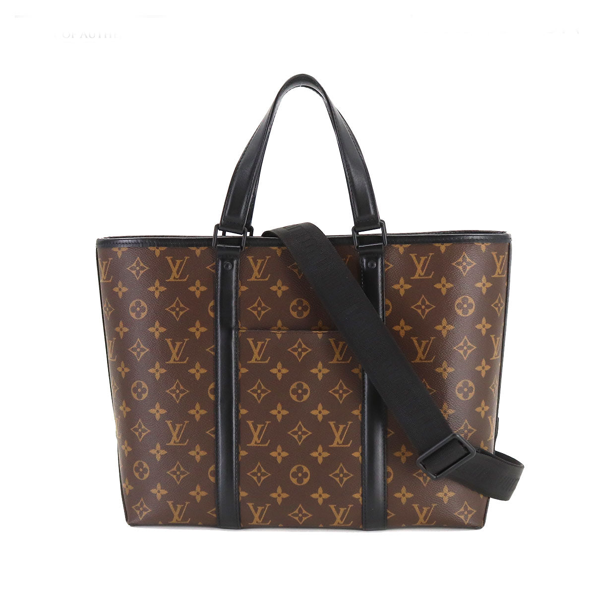 Louis Vuitton Macassar Weekend Tote PM Shoulder Bag Black