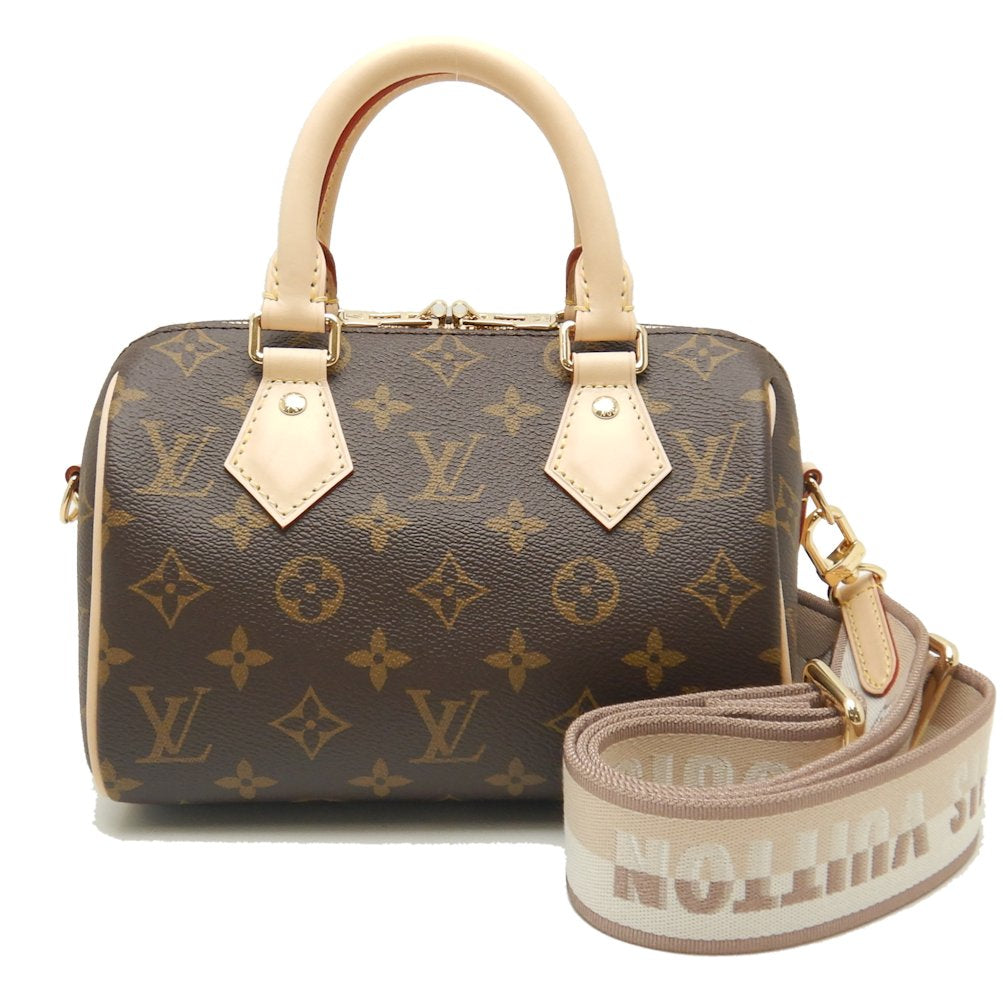 Louis Vuitton Monogram Speedy Bandouliere 20 Handbag Beige
