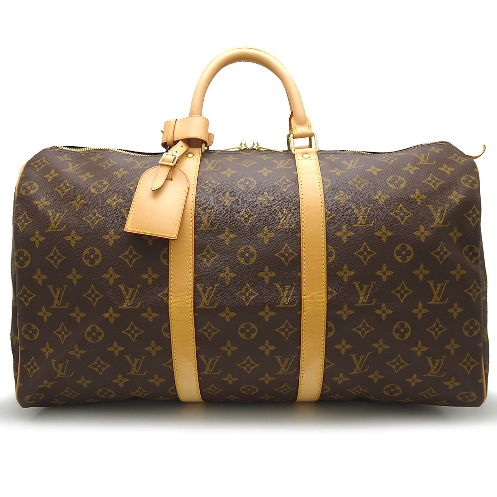 Louis Vuitton Monogram Keepall 50 Boston Bag Brown