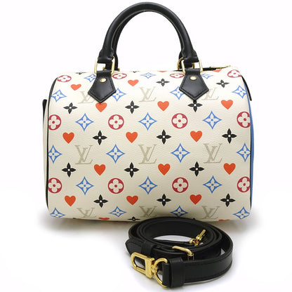 Louis Vuitton Speedy Bandouliere Game On Shoulder Bag White