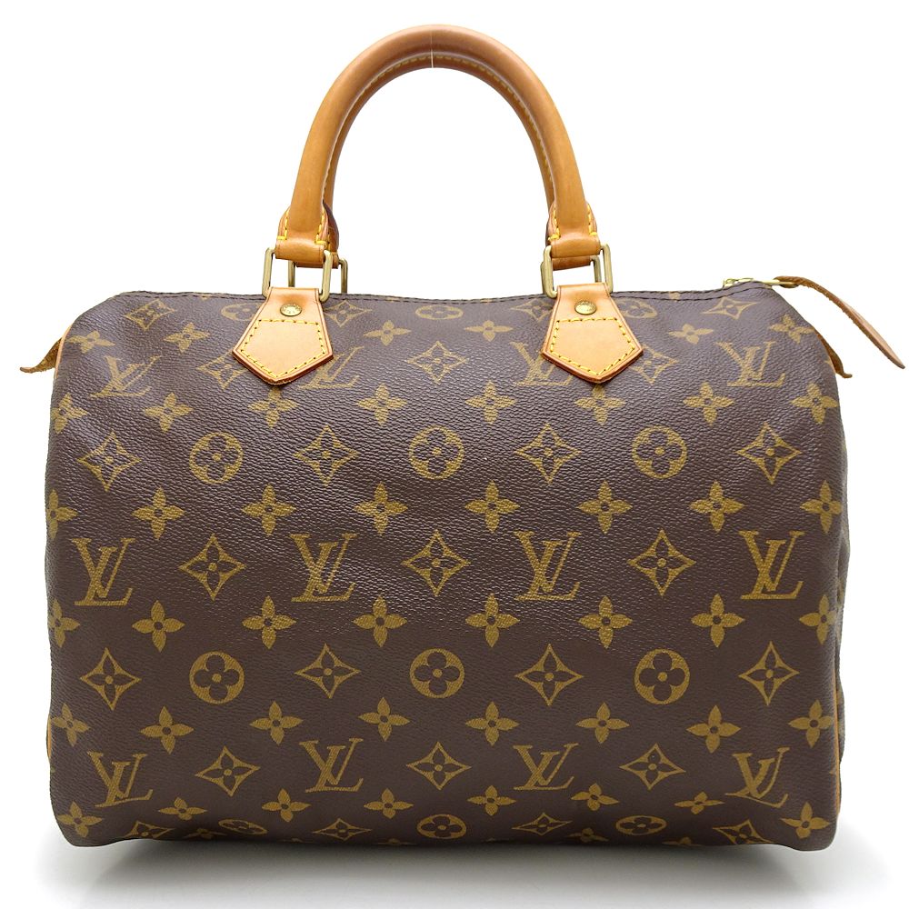 Louis Vuitton Monogram Speedy 30 Handbag Brown