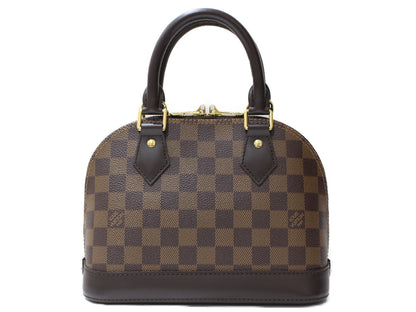 Louis Vuitton Alma BB Handbag Shoulder Bag Damier Ebene Brown