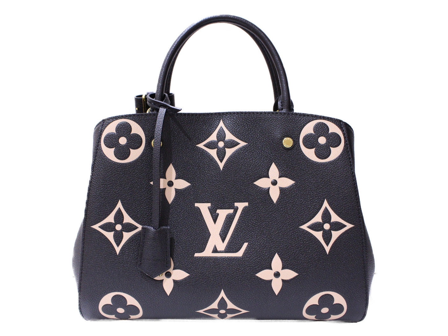 Louis Vuitton Montaigne MM Handbag Shoulder Bag Emplant Noir Black