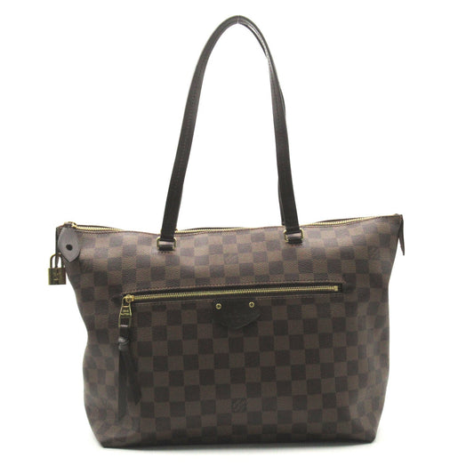 Louis Vuitton Jena MM Tote Bag PVC Coated Canvas Leather Damier