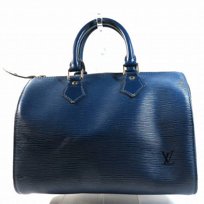 Louis Vuitton Epi Speedy 25 Bag Handbag Epi Leather Toledo Blue