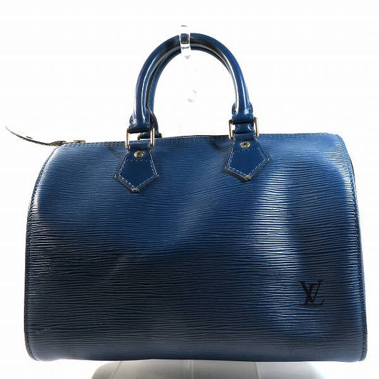 Louis Vuitton Epi Speedy 25 Bag Handbag Epi Leather Toledo Blue