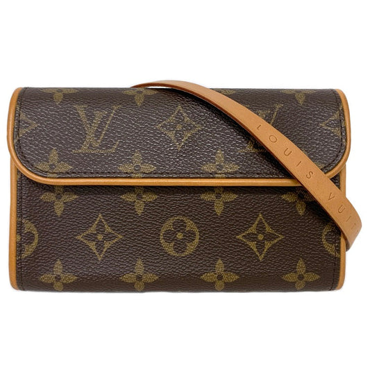 Louis Vuitton Belt Pochette Florentine Monogram Waist Pouch Bag Leather Brown