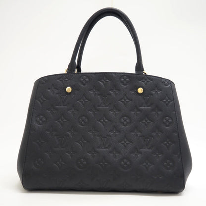 Louis Vuitton Montaigne MM Monogram Emplant Handbag Black
