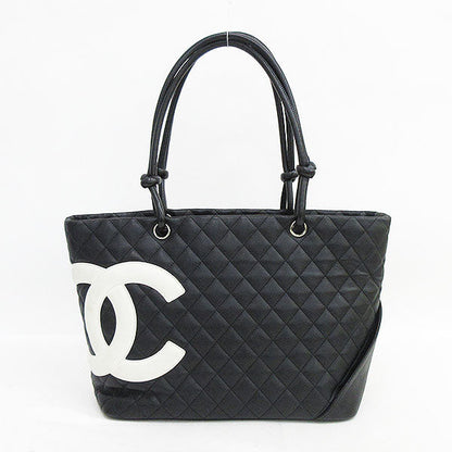 Chanel Cambon Line Large Tote Bag Shoulder Black