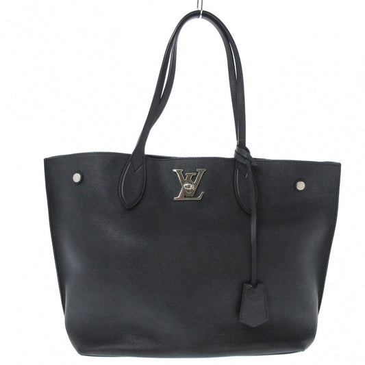 Louis Vuitton Lock Me Go Tote Bag Noir Grain Calf Leather