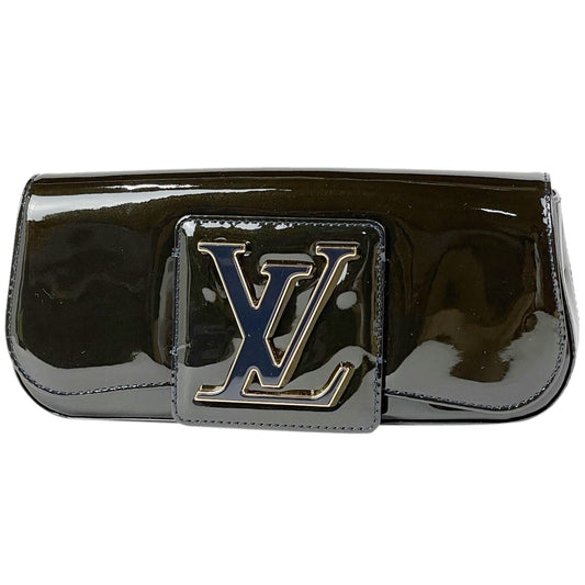 Louis Vuitton Pochette Soby Clutch Enamel Vernis Patent Leather Blue