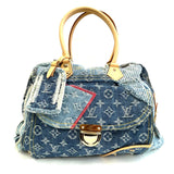 Louis Vuitton Monogram Denim Patchwork Bowery Tote Bag
