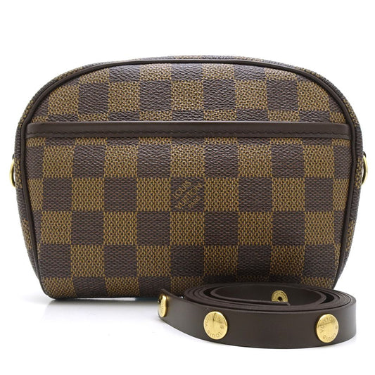 Louis Vuitton Damier Pochette Ipanema Ebene Waist Bag Pouch Brown