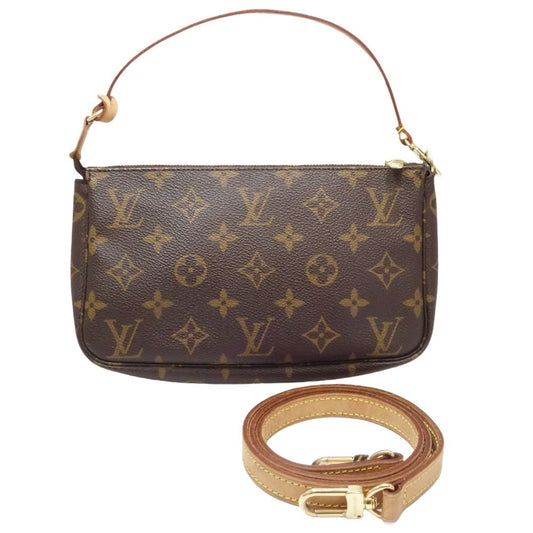 Louis Vuitton Monogram Pochette Accessoire Handbag Brown