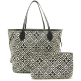 Louis Vuitton Monogram Jacquard Neverfull MM Tote Bag Gray