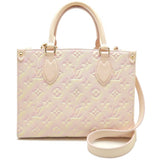 Louis Vuitton On The Go PM Emplant Handbag Light Pink